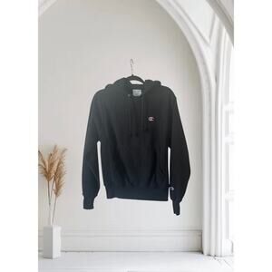 Champion Hoodie Small Black Reverse Weave Pullover